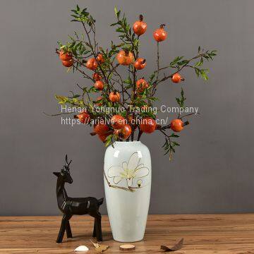 Wholesale Real Touch Berries 5 Heads Artificial Pomegranate Fruit With Branches photo-3