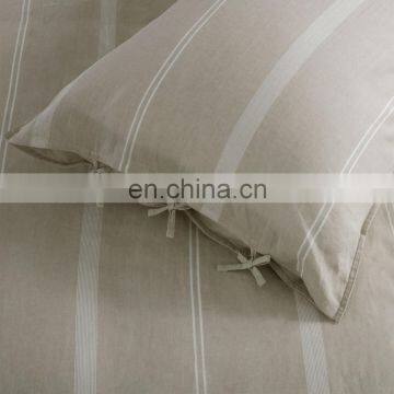 King Size Bedding Set Linen Cotton Washed Flaxen Fabric Duvet Cover Set photo-4