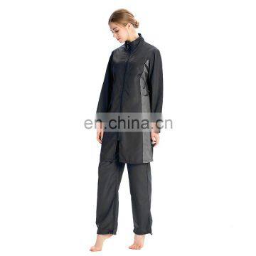 Islamic Swimwear Women Swim Wear Summer Female 3pcs Zipper Clothing Sets With Hoodie Islamic Clothing Bathsuit 5Colors & 5Size photo-4