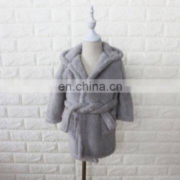 High Quality Bear Face Design Baby Hooded Bath Robe,super Soft Bathrobe for Babies photo-4