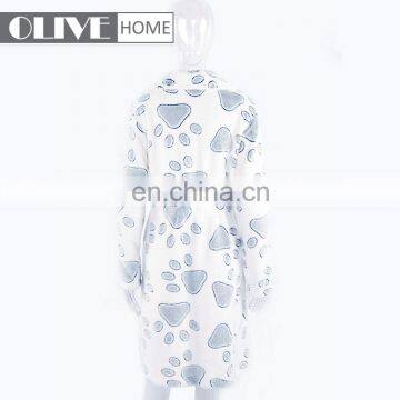 2018 Super Soft Adult Pyjamas Personalized Glue and Back Printing Brushed Coral Fleece Bathrobe photo-2