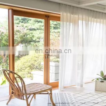 Ready Made European Style Solid White Color Sheer Curtain fabric For French Window Decoration