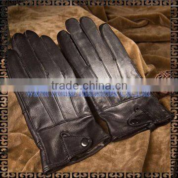 2016 New Fashion Leather Men Gloves Patched Leather Gloves