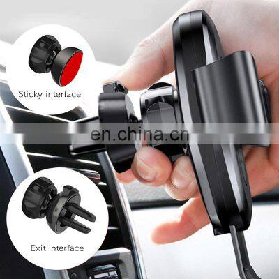 Qi Wireless Car Charger Phone Holder 10W 2020 New Product Wholesale Mobile Phone Q12 Car Wireless Fast Charger For IPhone photo-3