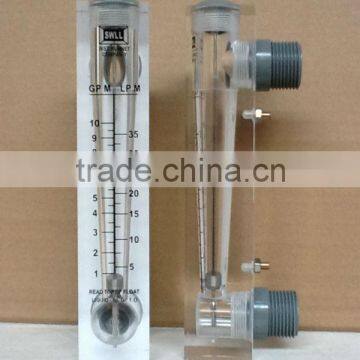 20GPM Water flow meter acrylic rotameter Panel flow meter
