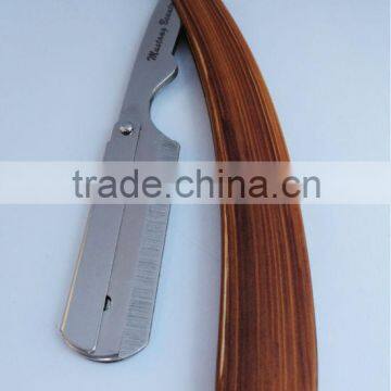 New Barber Salon Straight Razor - Metal Stainless Steel Razor - Plastic Wooden Art Handle Barber Razor
