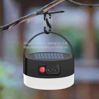 Waterproof Solar Power Tent Lamp Built In Battery Outdoor Portable Hanging Lamp 4 Modes Ligthing Solar Panel Camping Light