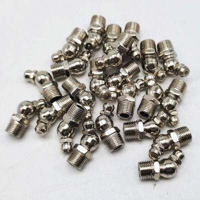 304 stainless steel right angle grease fitting M8 straight 90 degree 45 degree hydraulic grease fitting