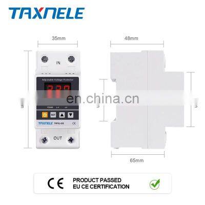 63A 220V Din Rail Adjustable Recovery Reconnect Over and Under Voltage Protective Device Protector Relay Over Voltage Protection photo-3