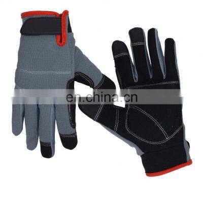 Work  impact gloves cotton chemical mechanics safety gloves touch screen gloves with own logo