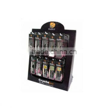 Custom Corrugated Cardboard rotating hook floor display stand