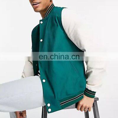 2021 New Stylish Cheap jacket man fashionable jacket custom logo  button baseball jacket