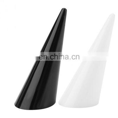 Clear Acrylic Solid Finger Cone Ring Display Holder Retail Shop Jewelry Showcase Countertop Ring Stand