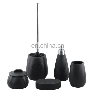 Black Ceramic Bathroom Accessory Set  Special Latest Design  Bathroom Accessories Wholesale Luxury Bathroom Accessories