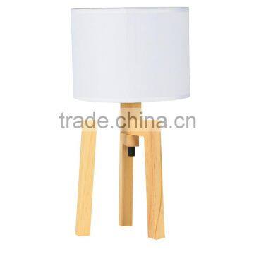 Tripod Design Wooden Table Lamp, Pine Wood base, Home Decoration