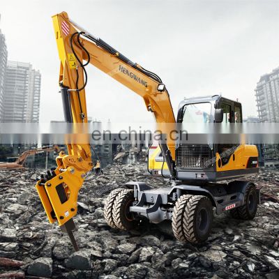 digger wheel chinese 8 ton hydraulic excavator heavy equipment machinery of building excavator