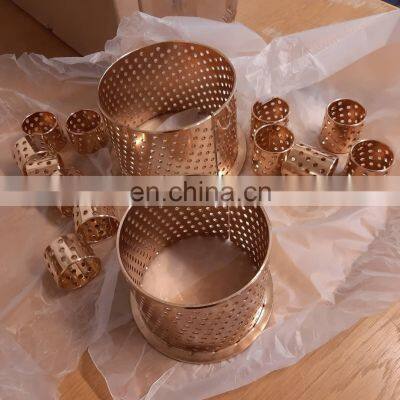 TCB902 CuSn8P  Flanged Rolled Bronze Bushes Perforated FB092