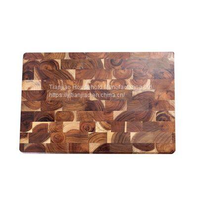 Premium OEM/Wholesale Custom Personalized Multifunction Acacia Wood Chopping Boards Block Kitchen Wooden End Grain Cutting Board photo-4