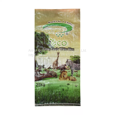 100% Virgin PP Wheat Flour Rice 50Kg Bopp Laminated Bag For Grocery