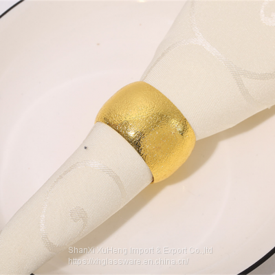 Metal Round Luxury Gold Napkin Rings For Wedding and Dinner Table Party photo-5