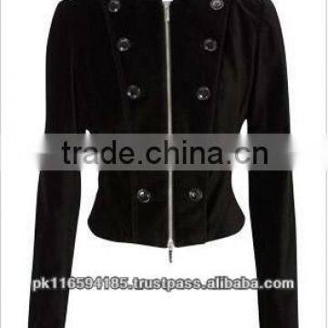 Custom Design Men's Beaded Winter Black Velvet Jackets