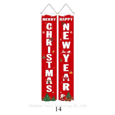 Wholesale Merry Christmas Porch Banners Buffalo Plaid Indoor Outdoor Hanging Signs for Home Party Decor Bulk photo-2