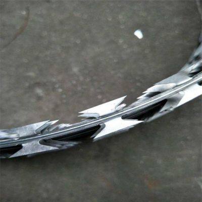 Hot-Dipped Galvanized Concertina Razor Barbed Wire for Security Fencing photo-2