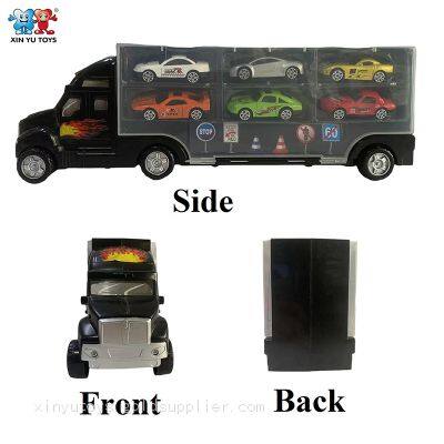 XINYU Diecast Trailer Truck Play Set With 6 PCS of Die Cast Cars 1/64 Scale photo-5