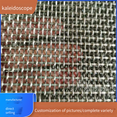 304 Stainless Steel Metal Mesh, Ceiling Partition Mesh, Hotel Background Screen Mesh, Embossed Woven Mesh for Exhibition Halls and Pavilions photo-3