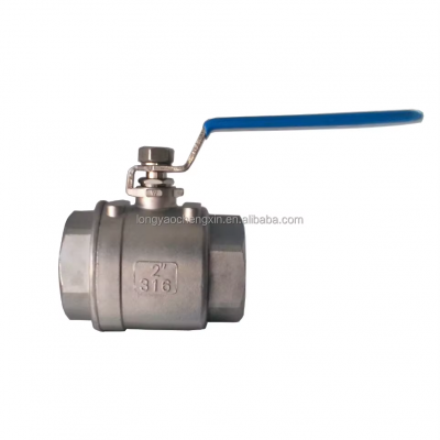 ANSI 2-Piece Manual Ball Valve 304/316 Stainless Steel 1000 WOG Internal Thread Soft Seal for Water Oil Gas Systems photo-2