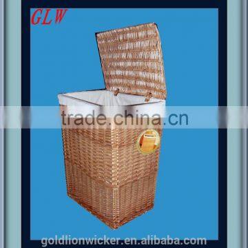 SPLIT WILLOW HAMPER WITH LINER