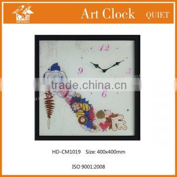 photo frame wooden wall clock square clock