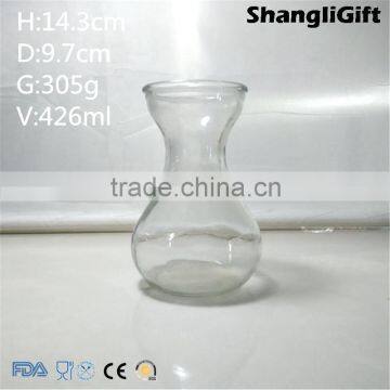 420ml Glass Flower Culture bottle For Daffodils Hyacinth Household Decoration Clear Glass Vases