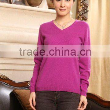 Simple women's 100% cashmere sweaters knitwear