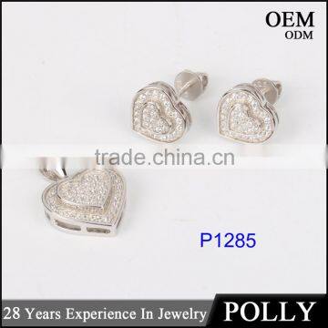 2016 Valentine's Day Gift Heart Shape 925 Silver Hip Hop Pendant Jewelry Custom photo-2