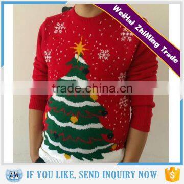 Long Sleeve Tree Pattern Christmas Sweater For Men