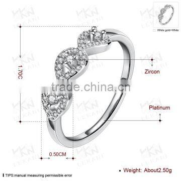 SGS Certified LEKANI 18K Gold Plated Latest Design Diamond Ring for Sale photo-3