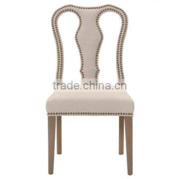 French Style Solid Oak Wood Design Dining Chair without Handle in Hollow back