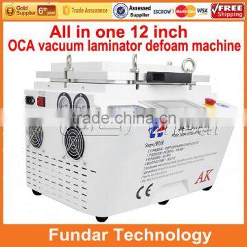 New 888A all-in-one 12 inch LCD touch screen OCA vacuum laminating debubble machine