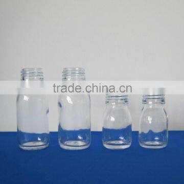WHOLESALE CLEAR BOSTON ROUND BOTTLES AMBER COLOR