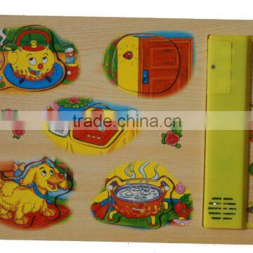 ICTI Class A Toys Factory Wooden Home Vocality Sound Musical Puzzles Educational Music Singing Toys Voice Pronounce Puzzle photo-2