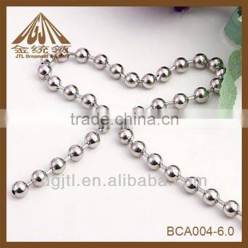 top quality 6.0mm bead chain stainless steel