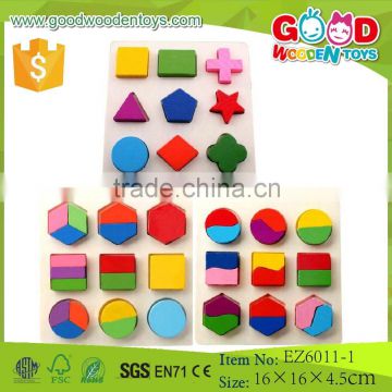 2015 Best Selling Geometric Block Toy OEM/ODM Yunhe Factory Wooden Block Puzzle for Kids