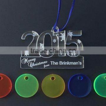 Personalized 2015 Christmas Ornament Numerical Personal acrylic Company Gift Ornament