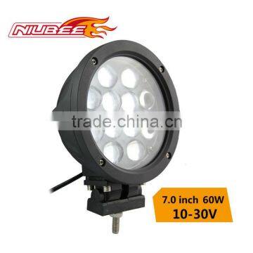 7 inch 60w led work light for motorcycles car