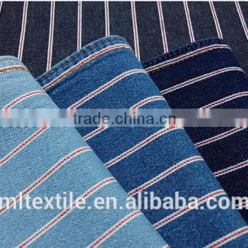 100% cotton twill denim fabric for garments/stripe fabric