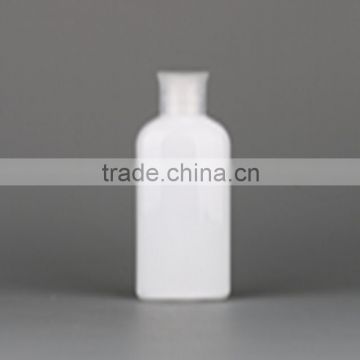 100 ml white plastic PET bottle for cosmetic packaging