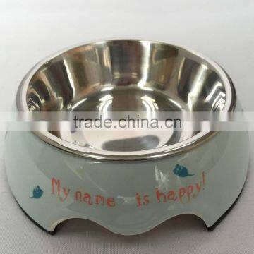 New coming blue color melamine cat food bowl