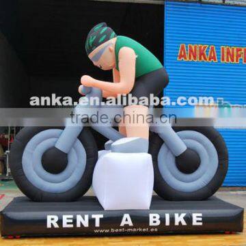 Guangzhou outlet replica inflatable model rent cyclist for advertising