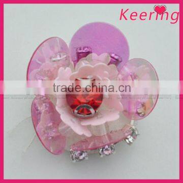 3D heavy handmwork fancy pink flower patch